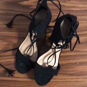 Black Lace Up Heels